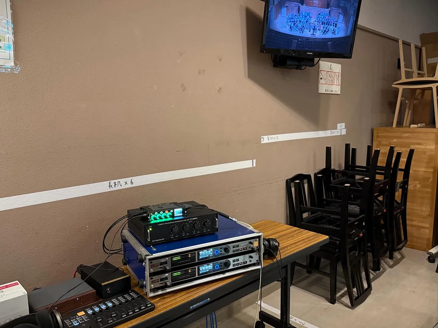 大阪市内のホールへ出張録音